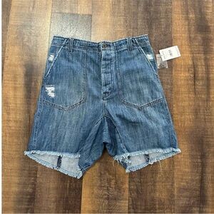 NWT free people Distressed Denim Shorts